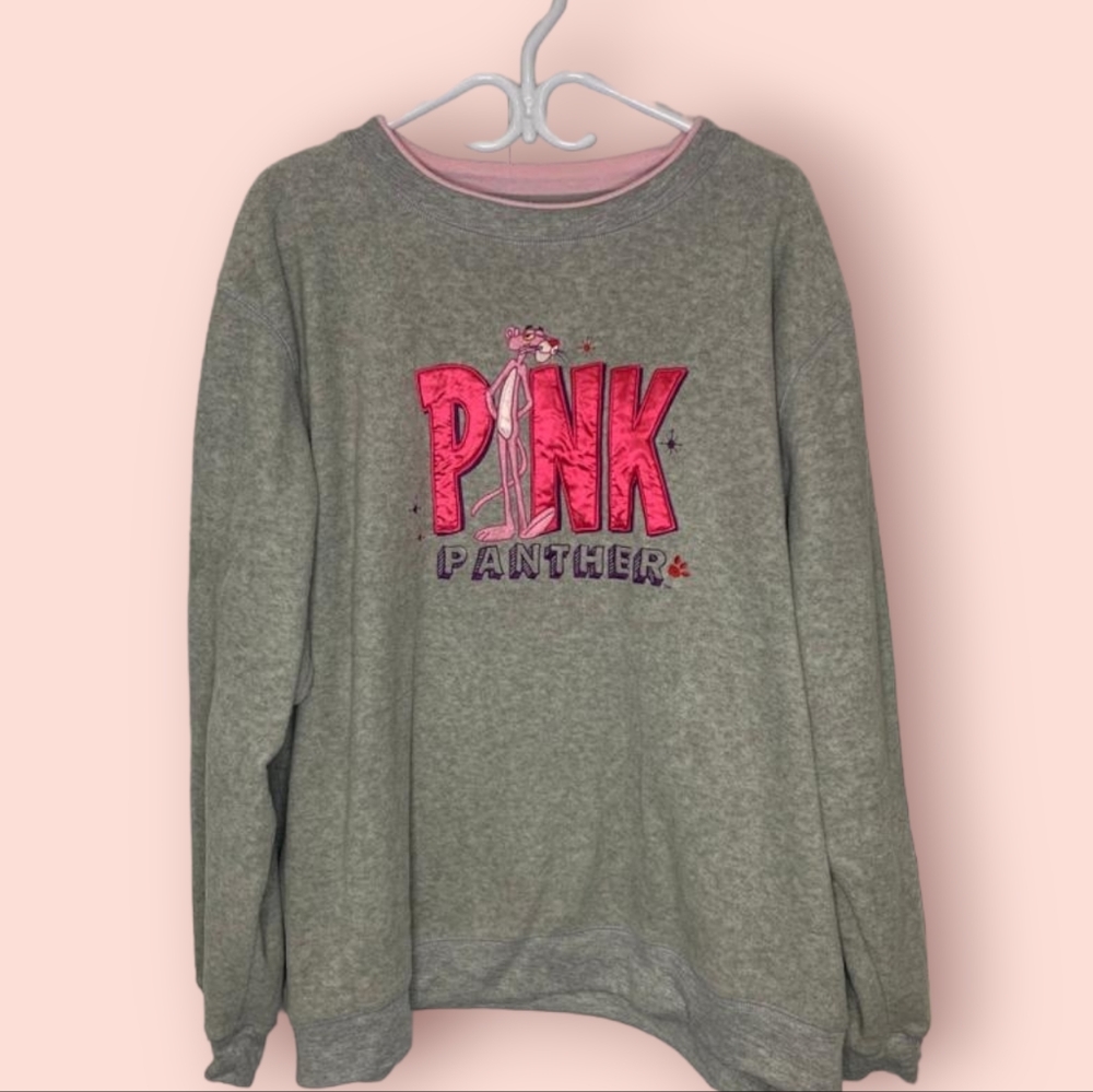 Vintage Pink Panther Fleece Sweater Size 3X